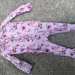 Posh Peanut Lavender Floral Kids Footie